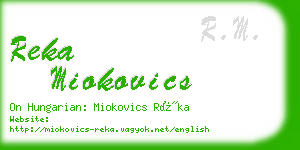 reka miokovics business card